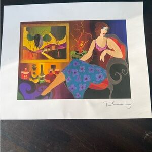 Colorful Modern Art Print by Itzchak Tarkay